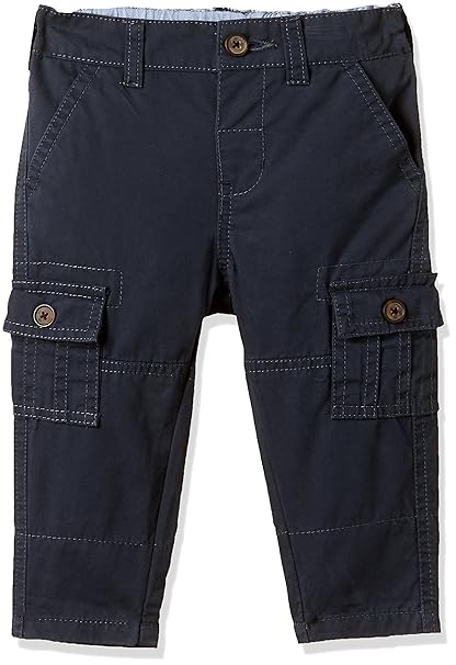 Baby Boys Straight Regular Fit Cotton Trousers