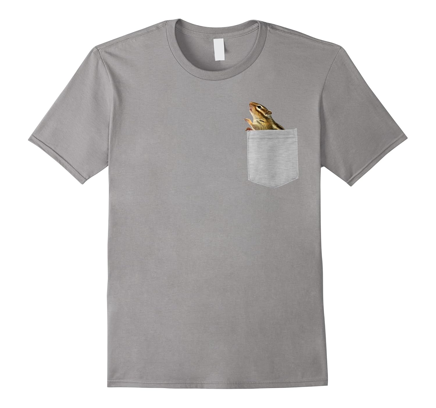 Animal in Your Pocket Funny Chipmunk peeking out t shirt shi-ANZ