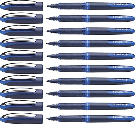 Schneider One Business Tintenroller (Dokumentenecht mit 0,6 mm Strichstärke und Ultra-Smooth-Spitze, Made in Germany) 10er Pa