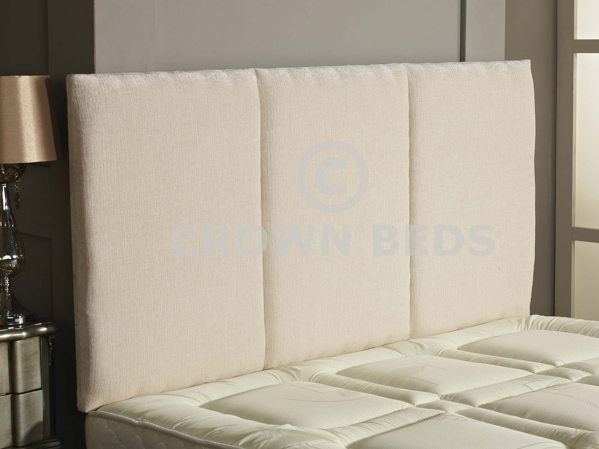 CROWNBEDSUK quality alton chenille headboard in 2ft6,3ft,4ft,4ft6,5ft,6ft Ivory, 4ft (small double) 20 — image 1