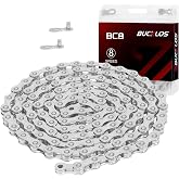 BUCKLOS 8/9/10/11/12 Speed Bike Chain for Shimano SRAM, Silver/Gold | High strength 8-12 speed bike chain compatible with Shimano &amp; SRAM smooth shifting anti-rust finish for mtb and road bike
