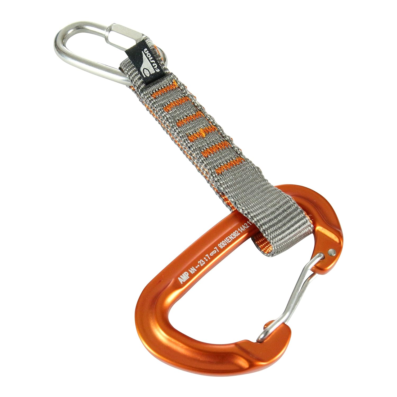 ステンレスクイックリンク Fusion Contiguaオレンジワイヤーゲートカラビナ付き6パック11センチメートルquickdrawの設定 1 4 B01m29qhs3 Climb クライミング用カラビナクイックドロー 激安特価 Baudouin Ma
