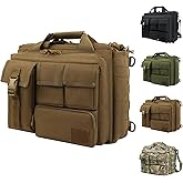 GES 15.6 Inch Tactical Messenger Bag for Men, Military Laptop Briefcase & Computer Shoulder Bag for Work, College（Khaki
