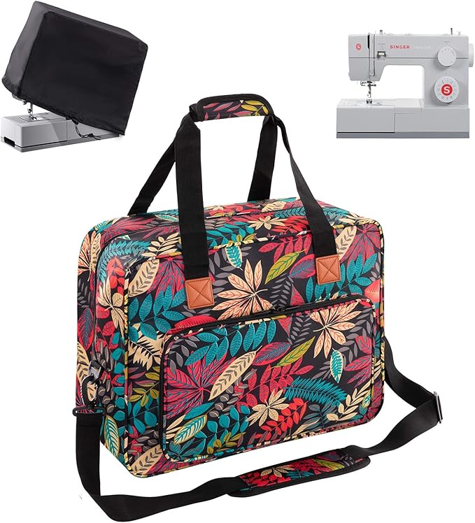 AFUOWER Sewing Machine Carrying Case with Shoulder Strap