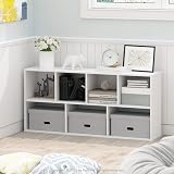 Furinno LUDER 7-Cube Bookshelf White 49.5W x 105.9H x 23.9D cm view 2