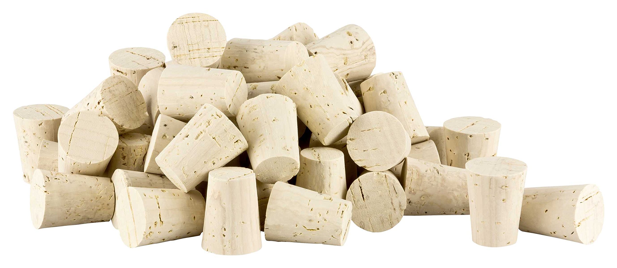 Kork-Deko Natural Corks, 100pc - Conical Cork Stoppers, 32x25/20 mm - BOTTLE_STOPPER