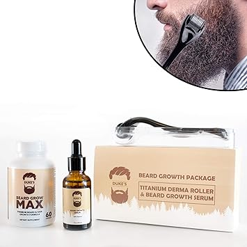 Amazon Com Beard Growth Bundle Beard Growth Serum Derma