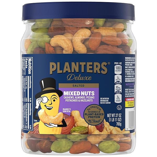 PLANTERS DELUXE MIXED NUTS WITH SEA SALT, 27...