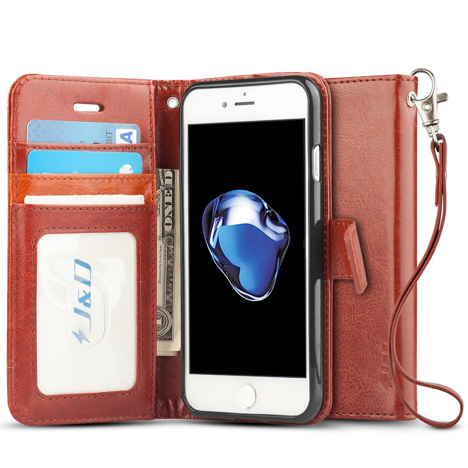 iPhone Funda J D Protección de Cartera Soporte Plegable Funda Pesada Resistentes