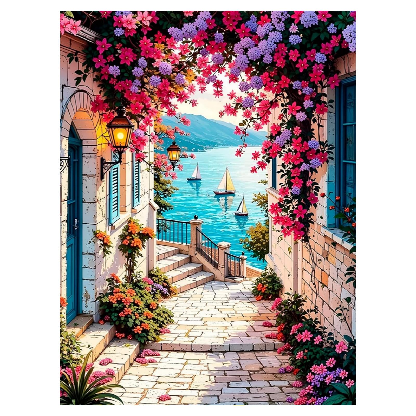 Xobers art Paint by Numbers for Adults, Landscape Paint by Numbers, Landscape Painting by Numbers Kits Canvas for Gifts and Home Decor 40x50cm/16x20Inch — image 1