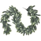Fomlily Pine Christmas Garland, 6Ft Christmas Greenery Garlands Realistic Cedar Garland Cypress Garland for Holiday Mantel Fireplace Table Centerpiece Decor