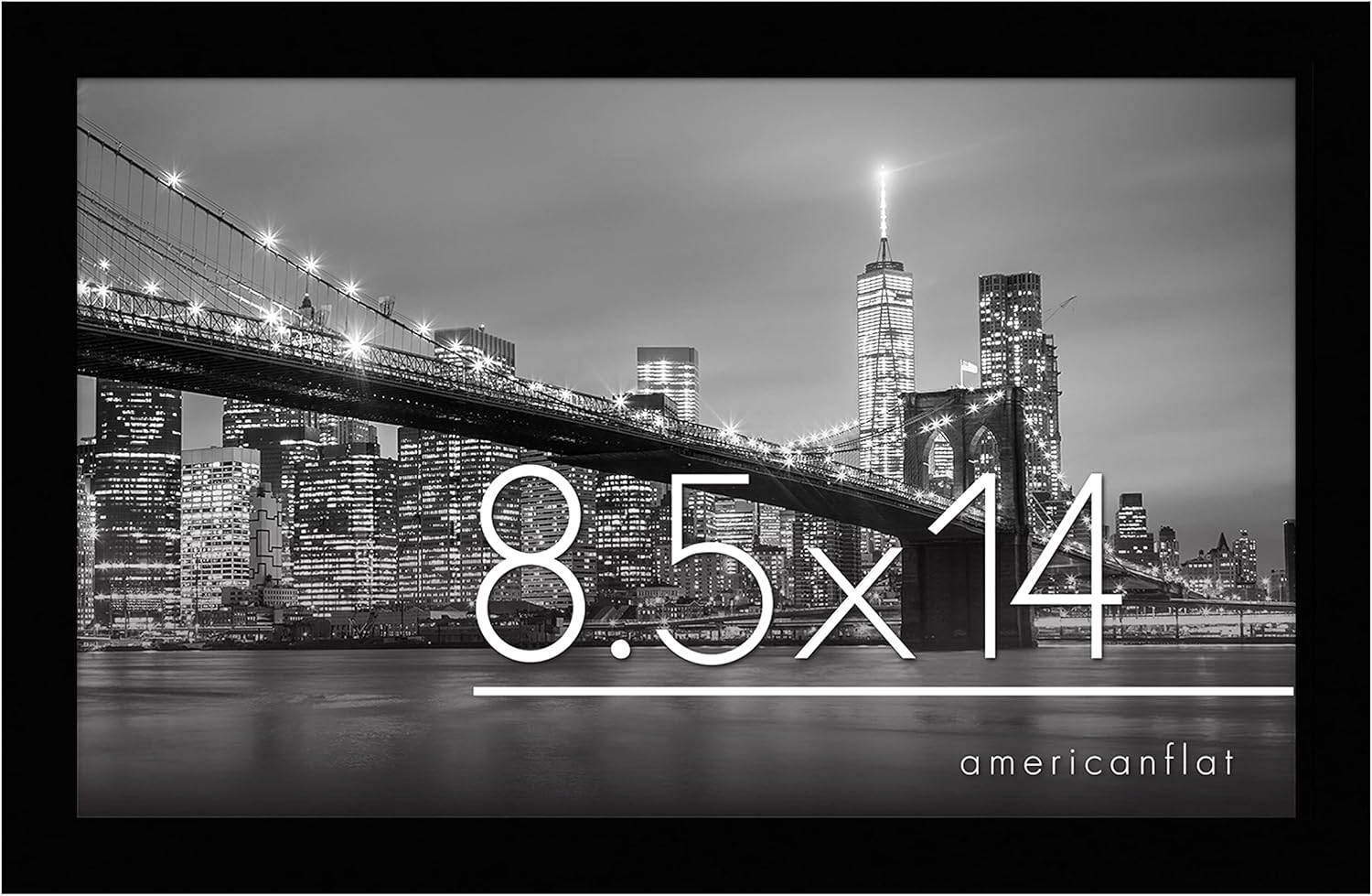 Photo Albums, Frames & Accessories - Americanflat 8.5x14 Picture Frame in Black - Engineered Wood with Shatter Resistant Glass - Horizontal and Vertical Formats for Wall