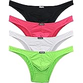 iKingsky Men's Soft Low Rise Bikini Underwear Sexy Mid Coverage Back Briefs