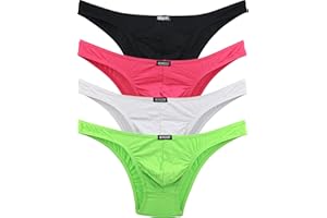 IKINGSKY Men's Soft Low Rise Bikini Underwear Sexy Mid Coverage Back Briefs