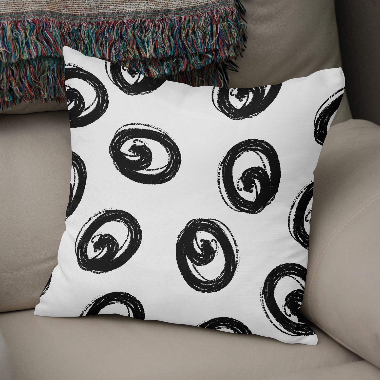 Bonamaison Decorative Cushion Cover Random Pattern, Throw Pillow Covers, Home Decorative Pillowcases for Livingroom, Sofa, Bedroom, Size:50x50 Cm - Designed and Manufactured in Turkey