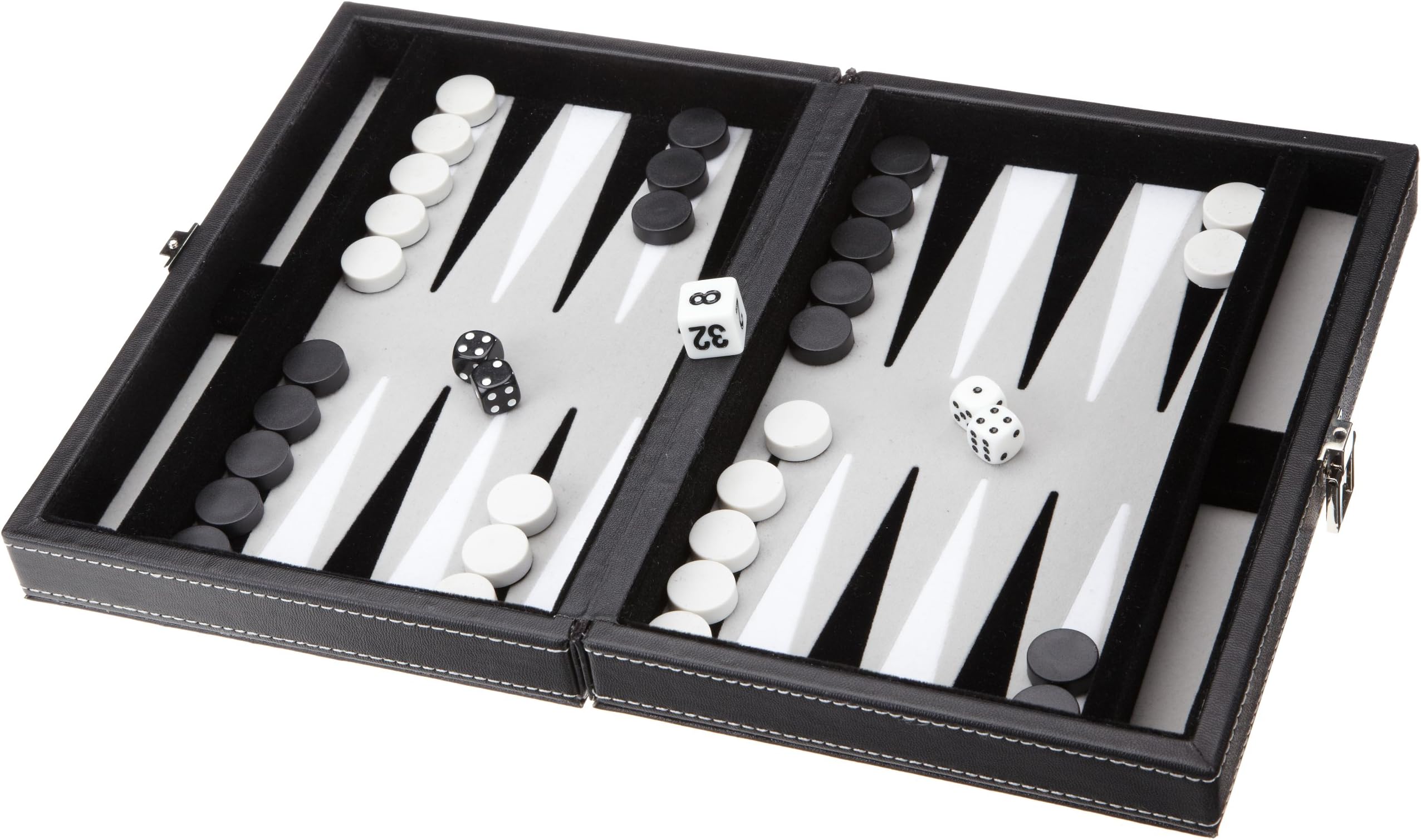 Philos 1712 Backgammon Tinos, Small, Colour-Black