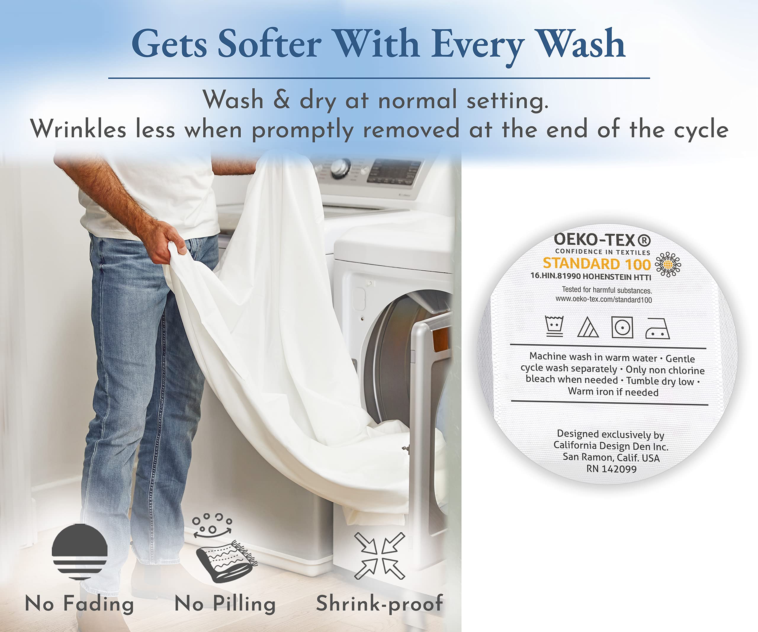 California Design Den Luxury Queen Sheet Set, 800 Thread Count 100