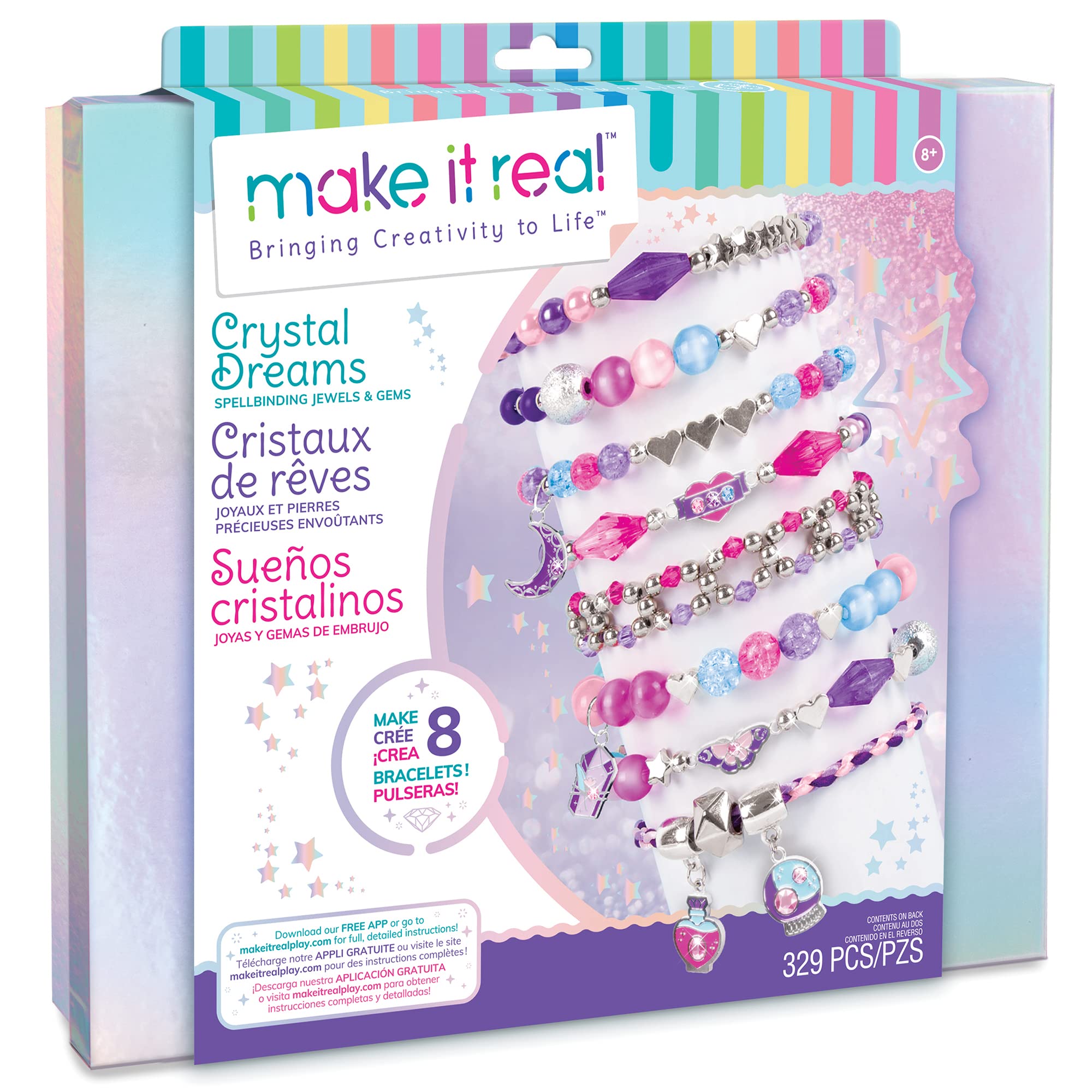 Make It Real 1723 Jewellery Making Sets for Children, Multi-Coloured