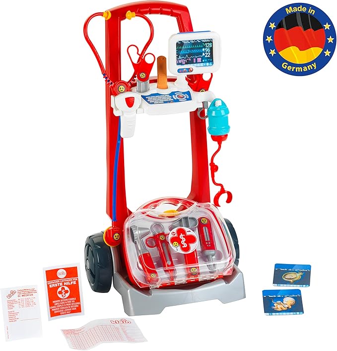carrito de limpieza con aspirador de juguete