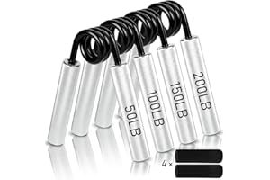 Xiauodo Grip Strength Trainer 50-200LB Set Hand Grip Strengthener 4 Pack Strength Forearm Training Equipment for Hand Exercisers Metal Non-Slip Wrist Workout Trainer for Men Women Training Recovery
