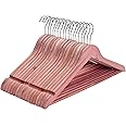 TOPIA HANGER American Red Cedar Wooden Hangers 18 Pack, Clothes Hangers for Closet, Wood Suit Hangers with Smooth Cut Notches, 360°Flexible Hook, Non-Slip Pants Bar(Natural)- CT22C