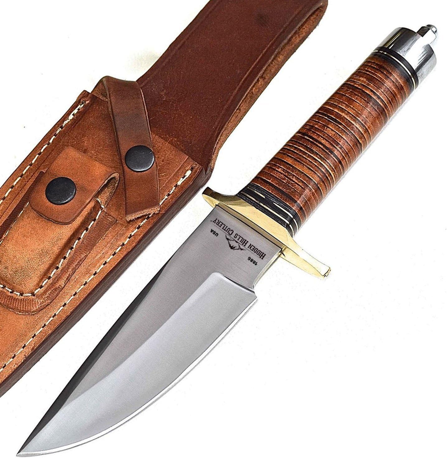 HHC Custom Handmade D2 Tool Steel Tactical ARMY SPECIAL FORCES Vietnam Replica Combat Fighting Knife with Leather Sheath
