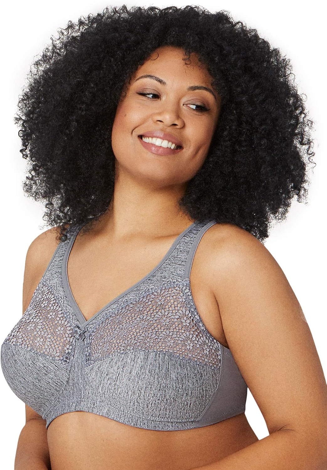 Glamorise Women's Full Figure MagicLift Moisture Control Wirefree Bra # 1064 at  Women’s Clothing store