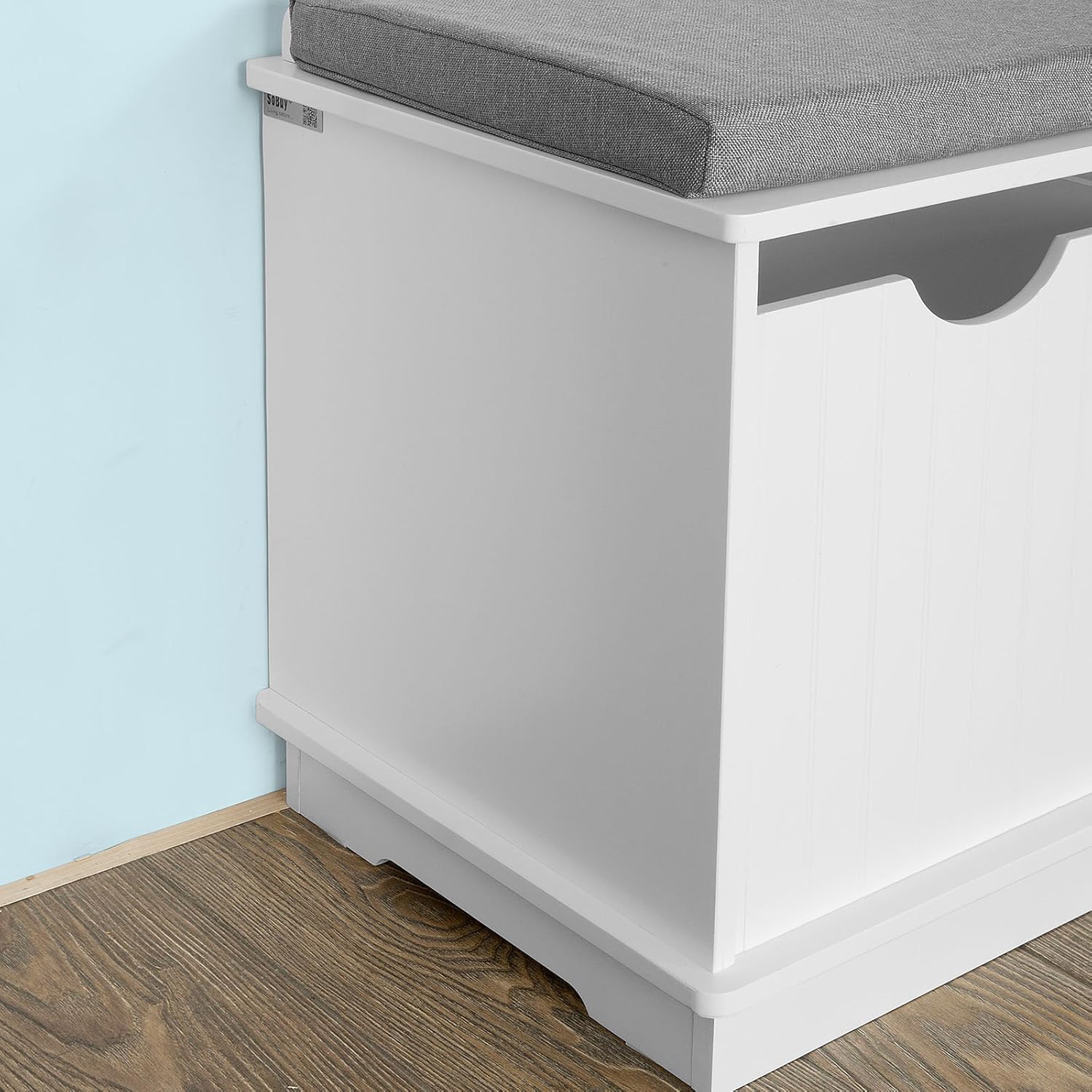 SoBuy Banco De Almacenamiento Con Acolchados Cojines Y 3 Cubos Estante