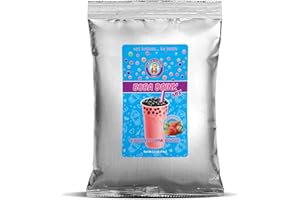 Premium STRAWBERRY CREAM Boba/Bubble Tea Drink Mix Powder By Buddha Bubbles Boba 1 Kilo (2.2 Pounds) | (1000 Grams)