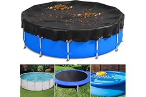 Evoio 6 Ft Pool Covers for Above Ground Round Pools, Swimming Pool Cover for Frame Pools and Inflatable Pools, 420D Heavy Duty Waterproof and Dustproof Hot Tub Spa Pool Blanket Covers Mat(6 Feet)