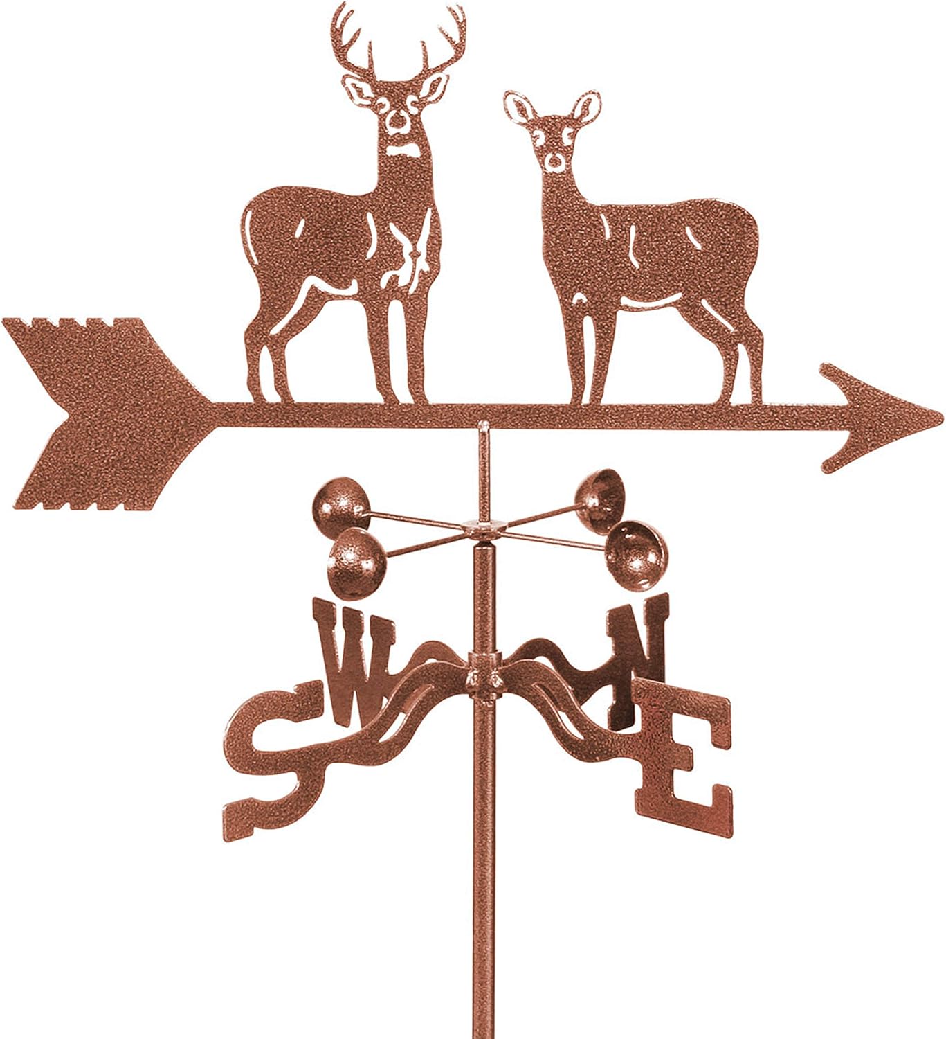 Weathervanes - EZ Vane Deer Standing Weathervane 21 Inch Wide Roof Mount