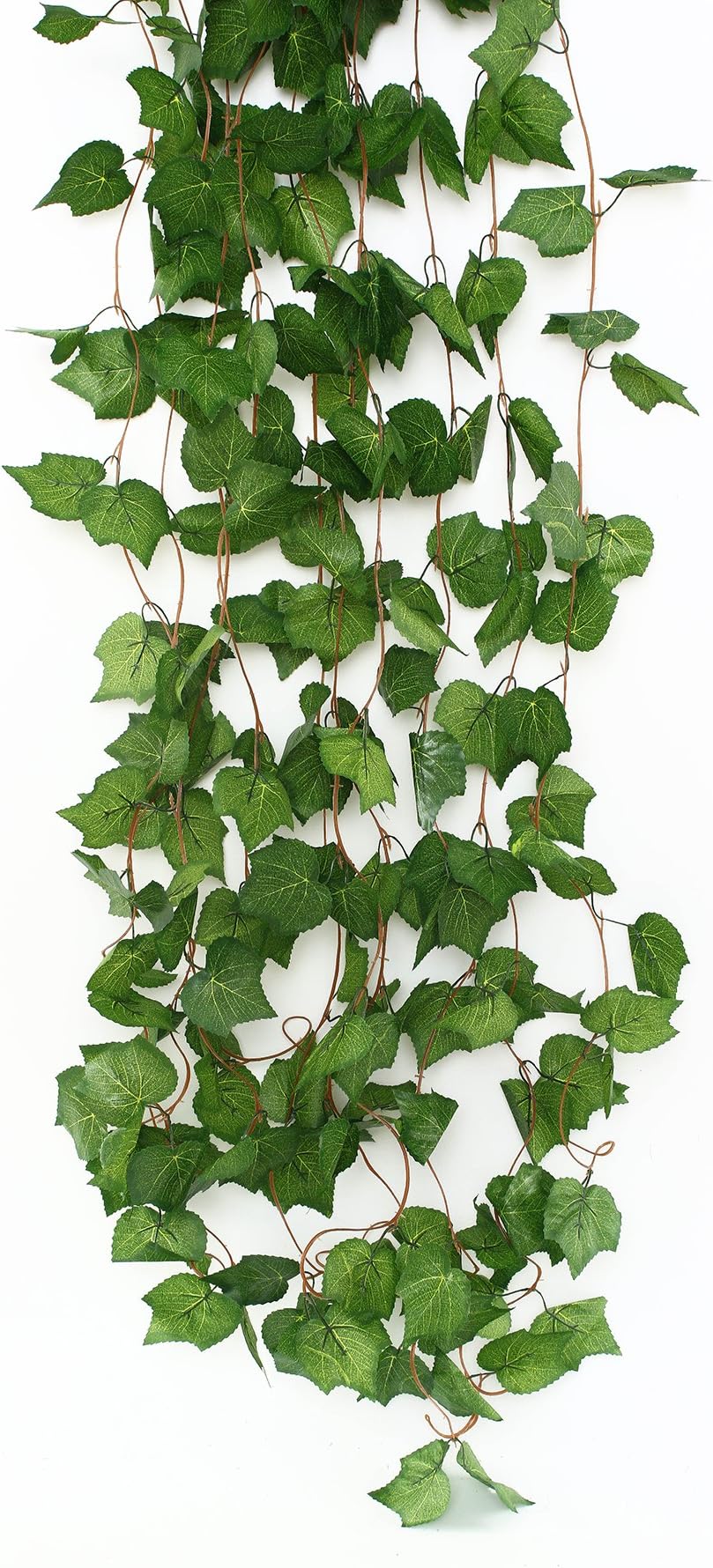 Charmly5 Pcs Artificial Grape Leaves Vine Fake Hanging Garland Plants Greenery Ivy for Wedding Party Garden Office Wall Decoration Each 7.9 Ft Long