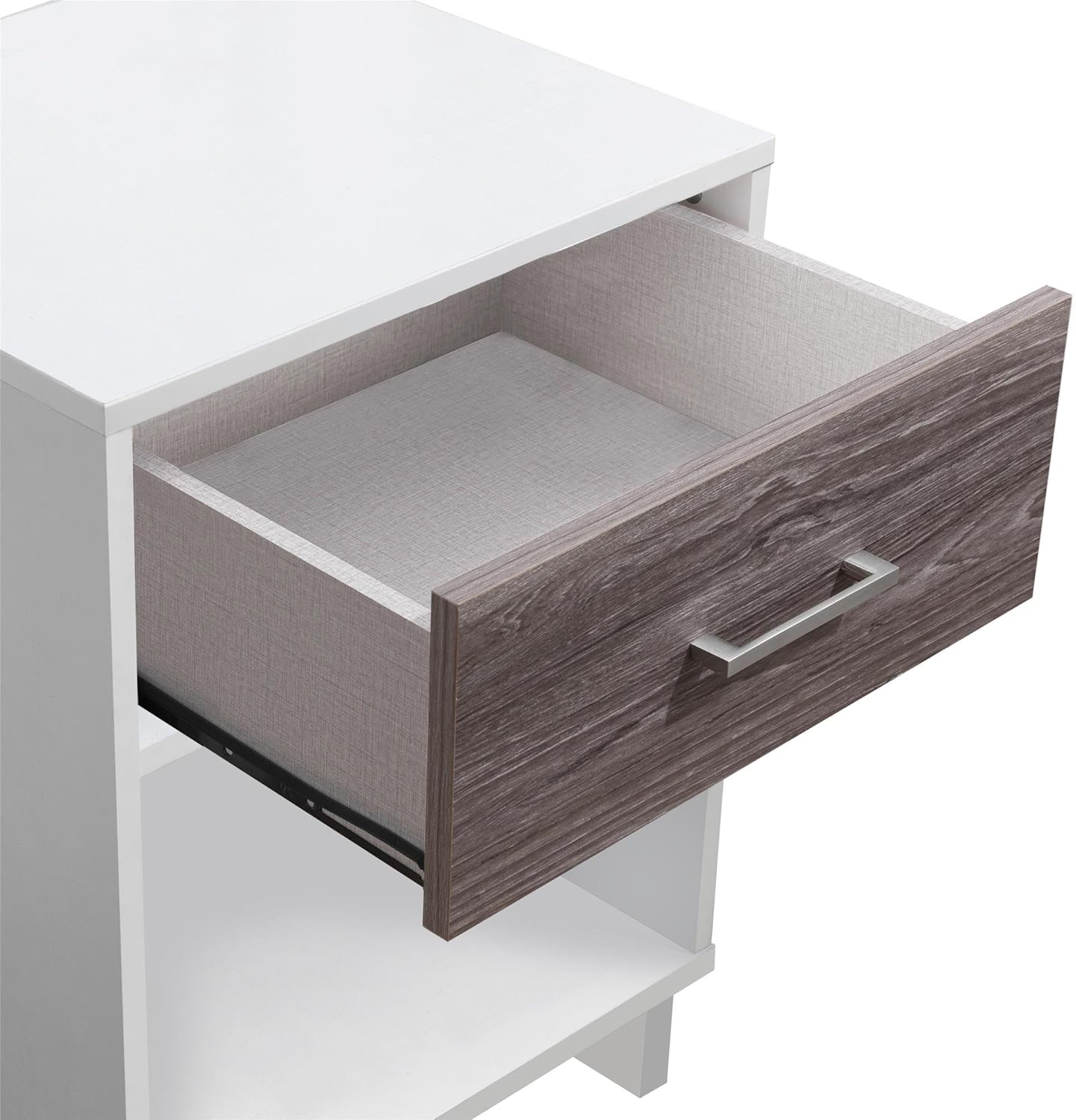 Amazon Com Ameriwood Home Colebrook Nightstand Vintage White Weathered Oak Furniture Decor