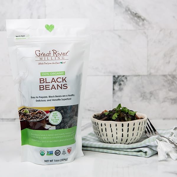 ORGANIC BLACK BEANS, PACK OF 4-16 OZ BAGS