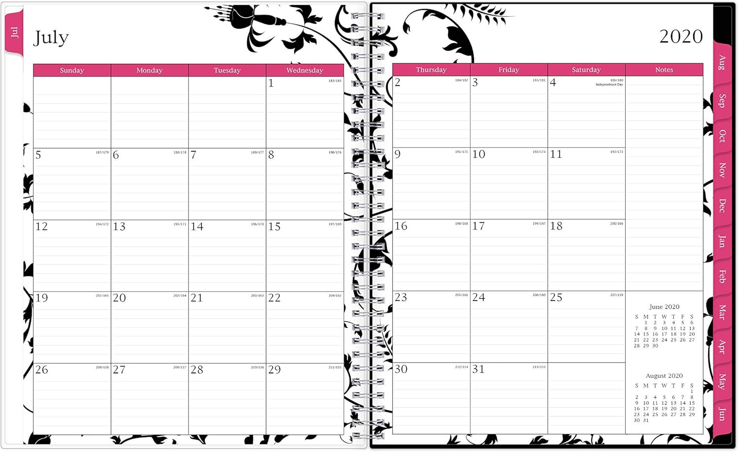 Blue Sky 2020-2021 Academic Year Weekly & Monthly Planner, Flexible Cover, Twin-Wire Binding, 8.5" x 11", Analeis : Office Products