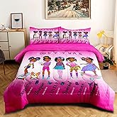 GRAT TIOC Black Girl Magic Comforter Set Twin for Kids Teens Toddler,Black Girl Bedding Set,African American Inspirational Quotes Comforter Princess Bed Bedroom Set