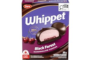 Whippet Black Forest - Classic Quebec Treat with a Chewy Marshmallow Centre, Soft Cookie Base and a Rich Cherry Centre Covere