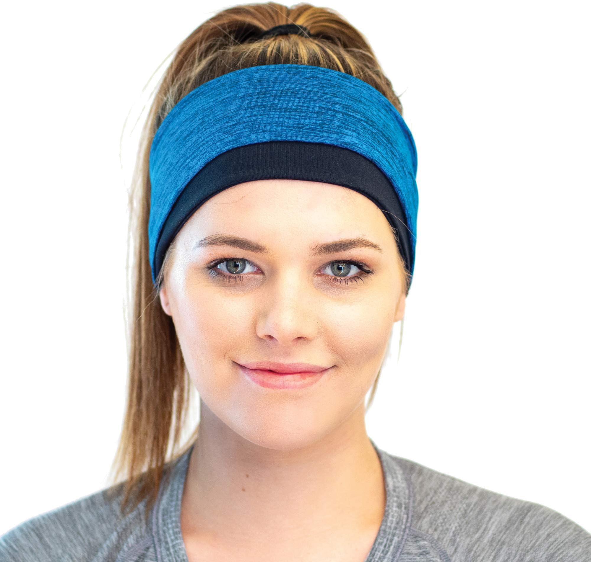 Red Dust ActiveRunning Headband and Winter Ear Warmer For Women – For Sport, Workouts and Cold Weather Athletic Adventures – Never Itchy – Always Stays Put – Ponytail Compatible