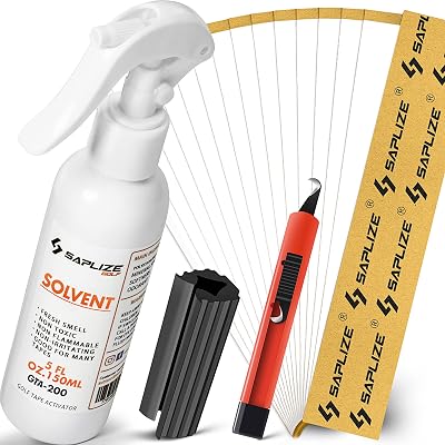 SAPLIZE Golf Regripping Kit with 15 Paper-Backed Tapes 5oz Solvent Vise Clamp