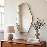 JONATHAN Y MIR200C Everly 20 in. W x 42 in. H Large Irregular Framed Decorative Wall Mirror, for Bathroom, Living Room, Bedro
