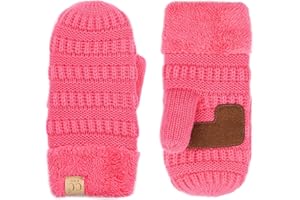 Funky Junque Kids Mittens – Thermal Knit Fleece Lined Winter Gloves for Boys & Girls Ages 5–7, Soft Cozy Cold Weather Wear