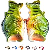 Coddies Fish Flip Flops - The Original Fish Slippers - Funny Gift, Unisex Sandals, Bass Slides, Pool, Beach & Fishing Shoes - Men, Women & Teens