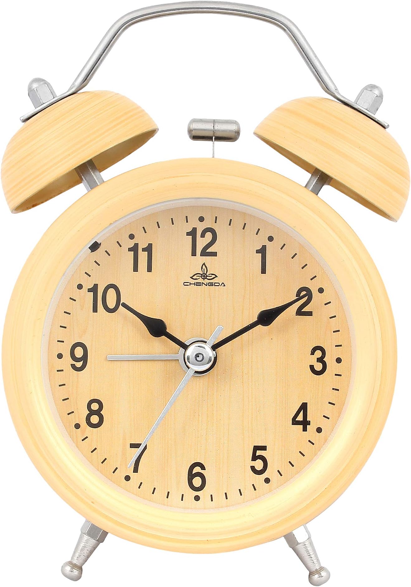 Twin Bell Table Alarm Clock with Night Led Display - 5 Inches