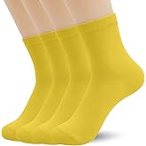 Azwelier Unisex Colorful Quarter Ankle Athletic Socks Breathable Cotton Blend Crew Style 4 Pairs Pack