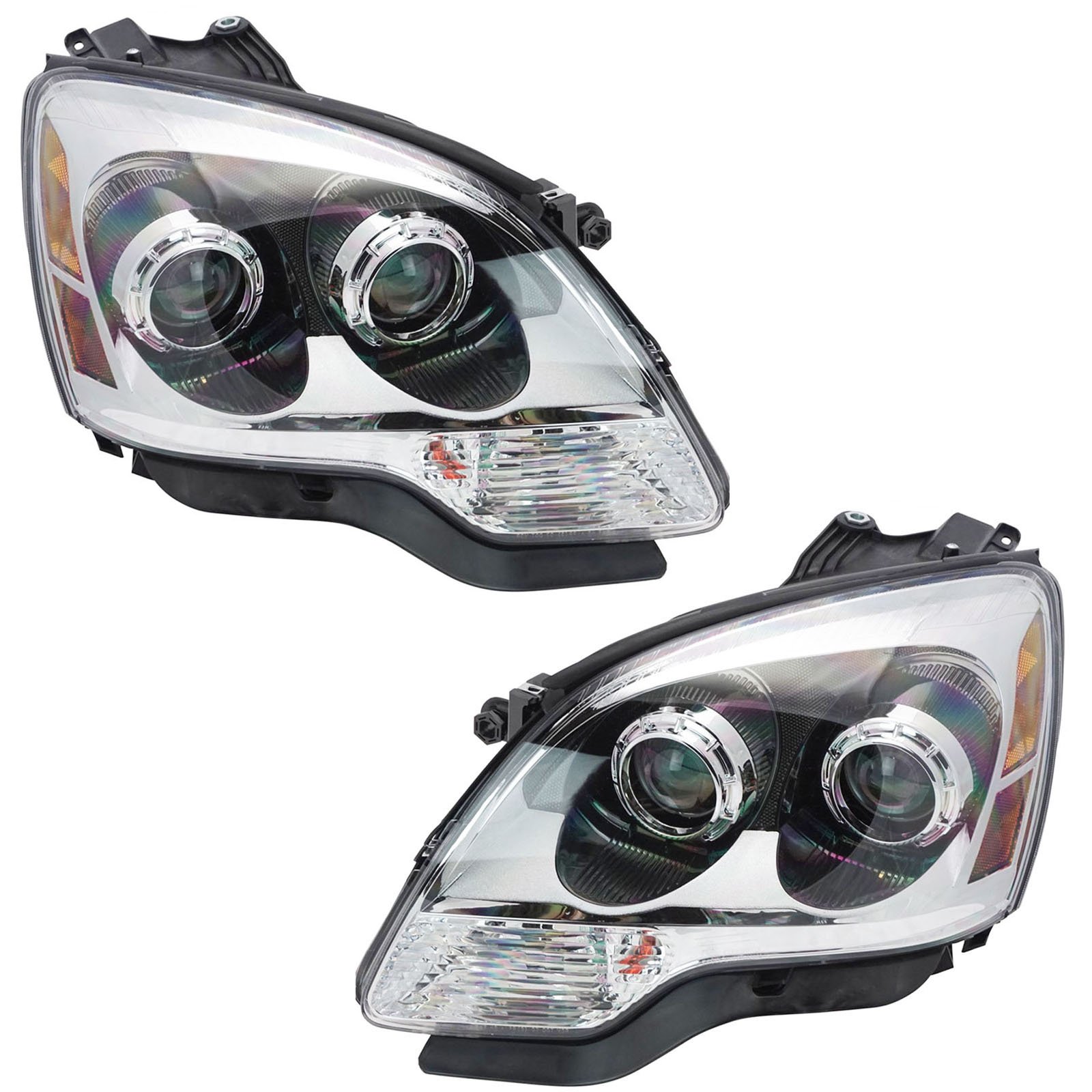 TRQ 2 Piece Headlight Assembly Set Halogen Driver
