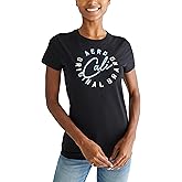 Aeropostale Women's Aero Short Sleeve Graphic Tee- Circle- Cali
