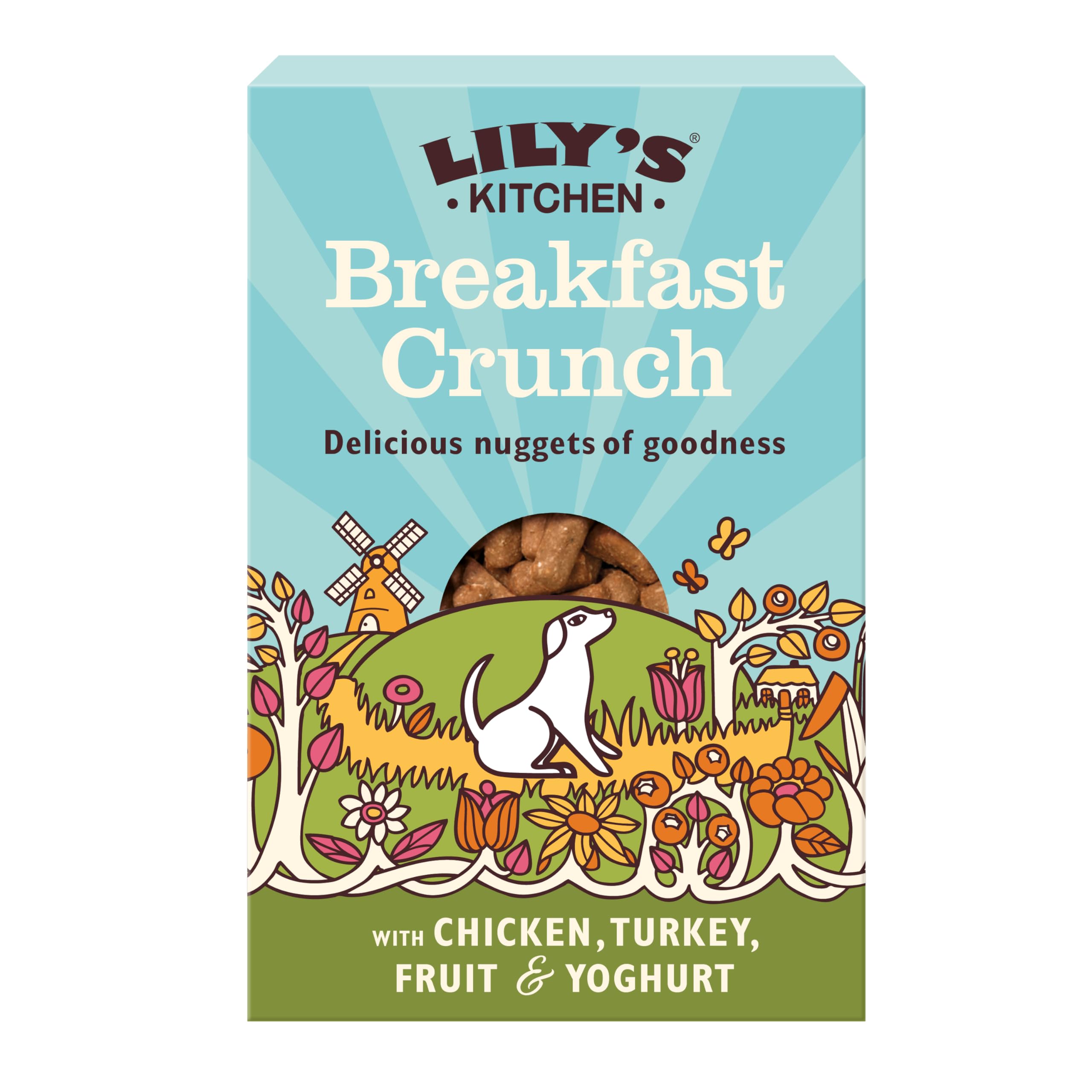 Lily's Kitchen Natural Adult Dry Dog Food - Breakfast Crunch Chicken, Turkey & Yoghurt - Complete Meal Recipes (6 Boxes x 800g)