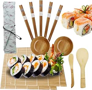 XIAQIU Juego de Sushi 12 Pcs, Kit para Hacer Sushi Kit para ...