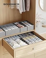 SONGMICS 8 Drawer Dividers Underwear Organizer Dove Grey RUS008G01 view 2