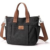 DOURR Hobo Crossbody Bags for Women Trendy Canvas Top-handle HandBag Multi-pocket Light Going Out Purse Pocketbooks